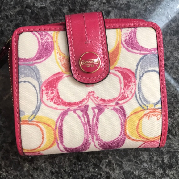 Coach Accessories - Colorful Coach Scribble wallet